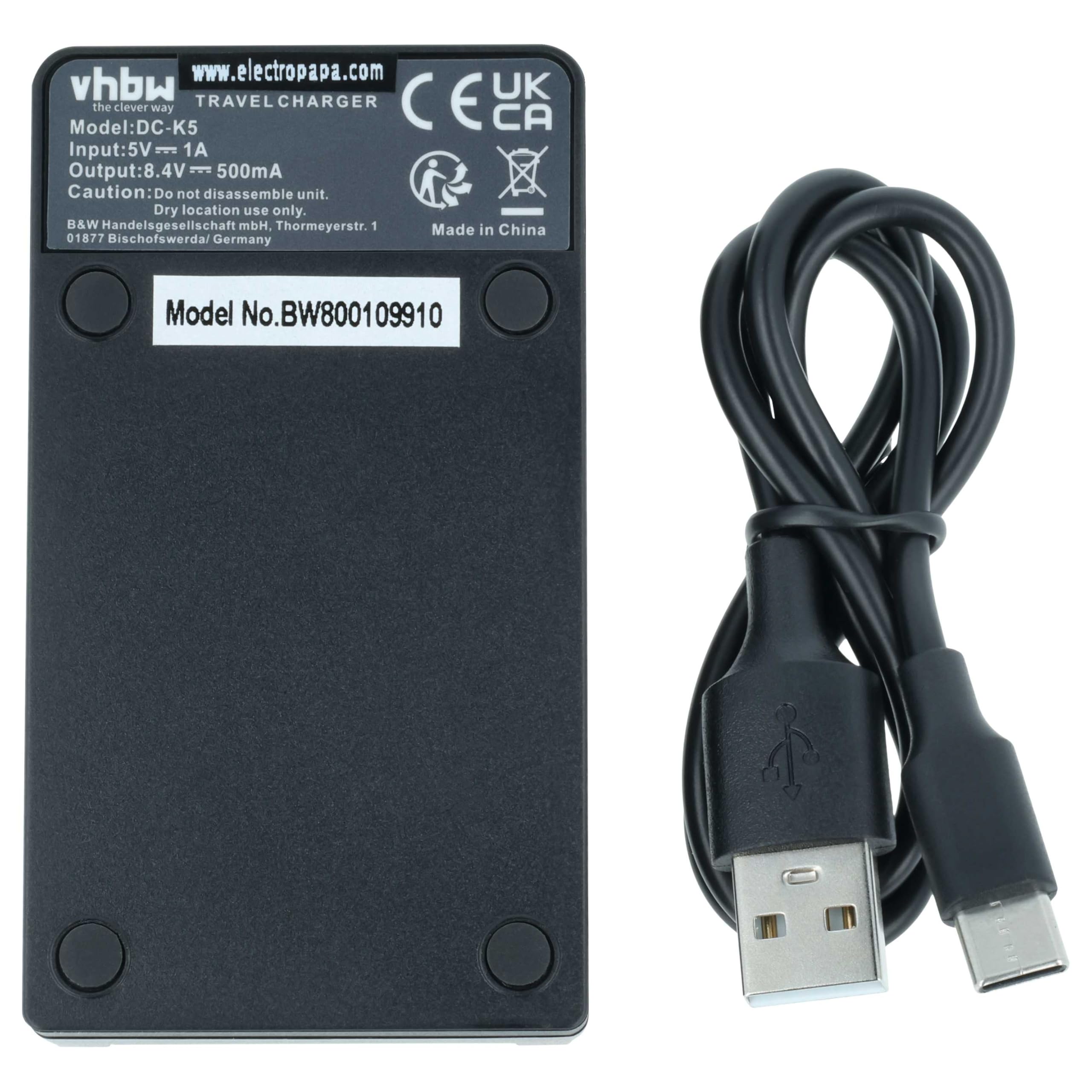 Chargeur Double Batterie Vhbw Compatible Panasonic VW-VBN130 VW-VBN260 - Pour Caméra DSLR