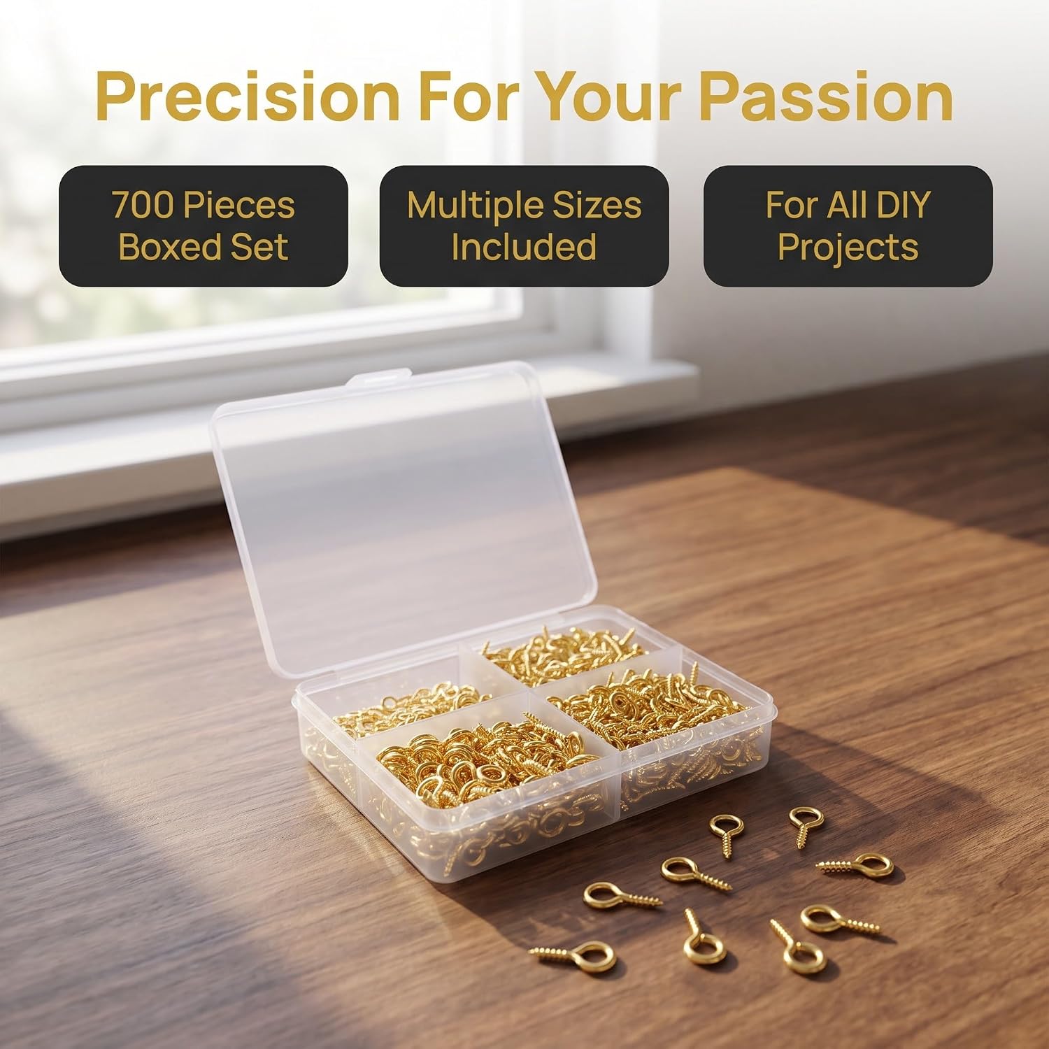 700pcs Golden Small Eye Pins for Jewelry Making and DIY Crafts