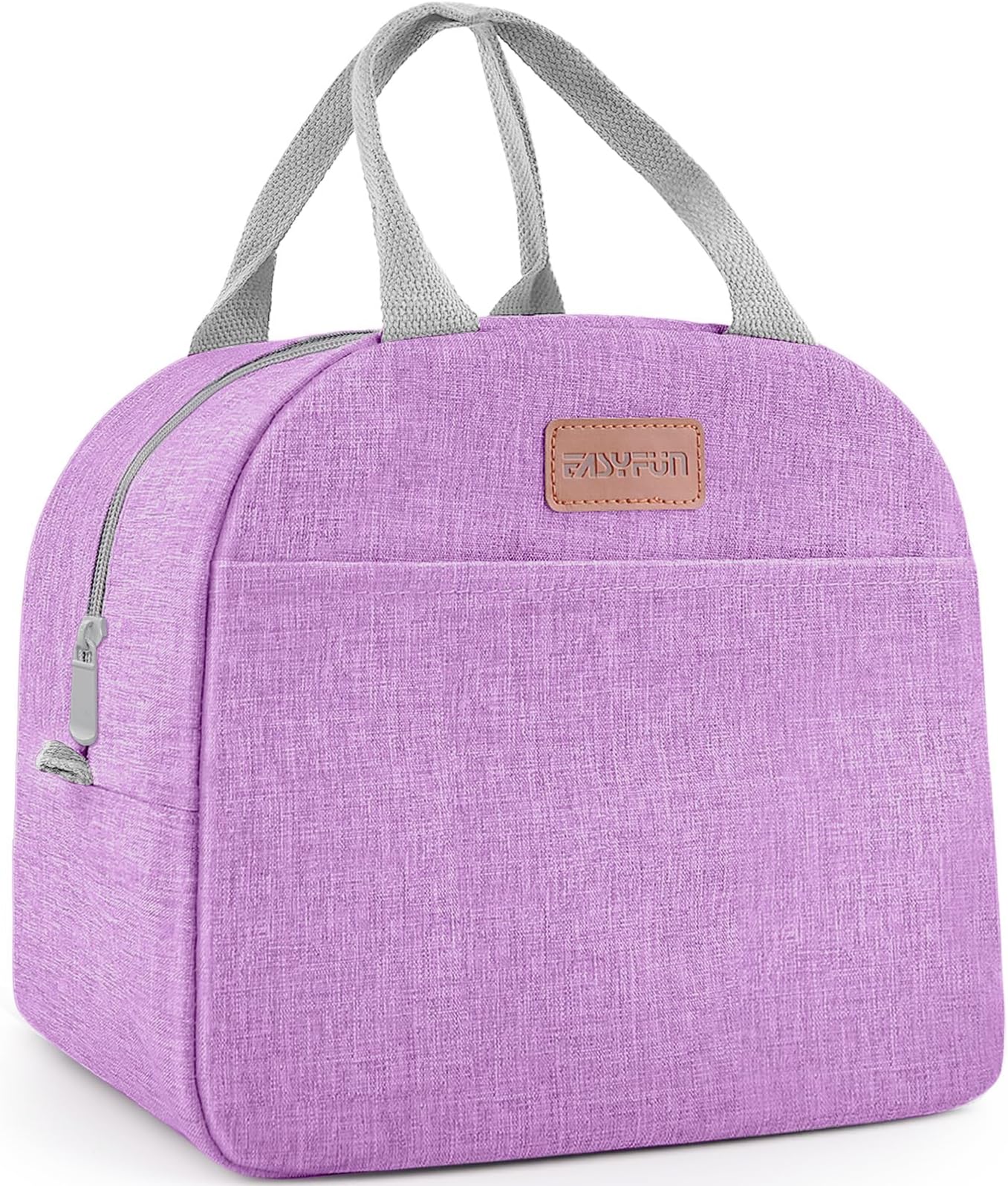 Lunch Bag for Women & Men Adult Insulated Lunch Box, Small Leakproof Cooler Food Lunch Containers Reusable High Capacity Lunch Tote Bags for Work, Travel, Outdoor (Purple)