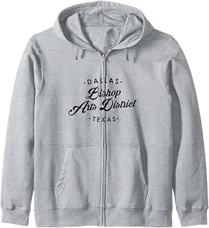 Bishop Arts District Dallas Texas for Women and Men Zip Hoodie