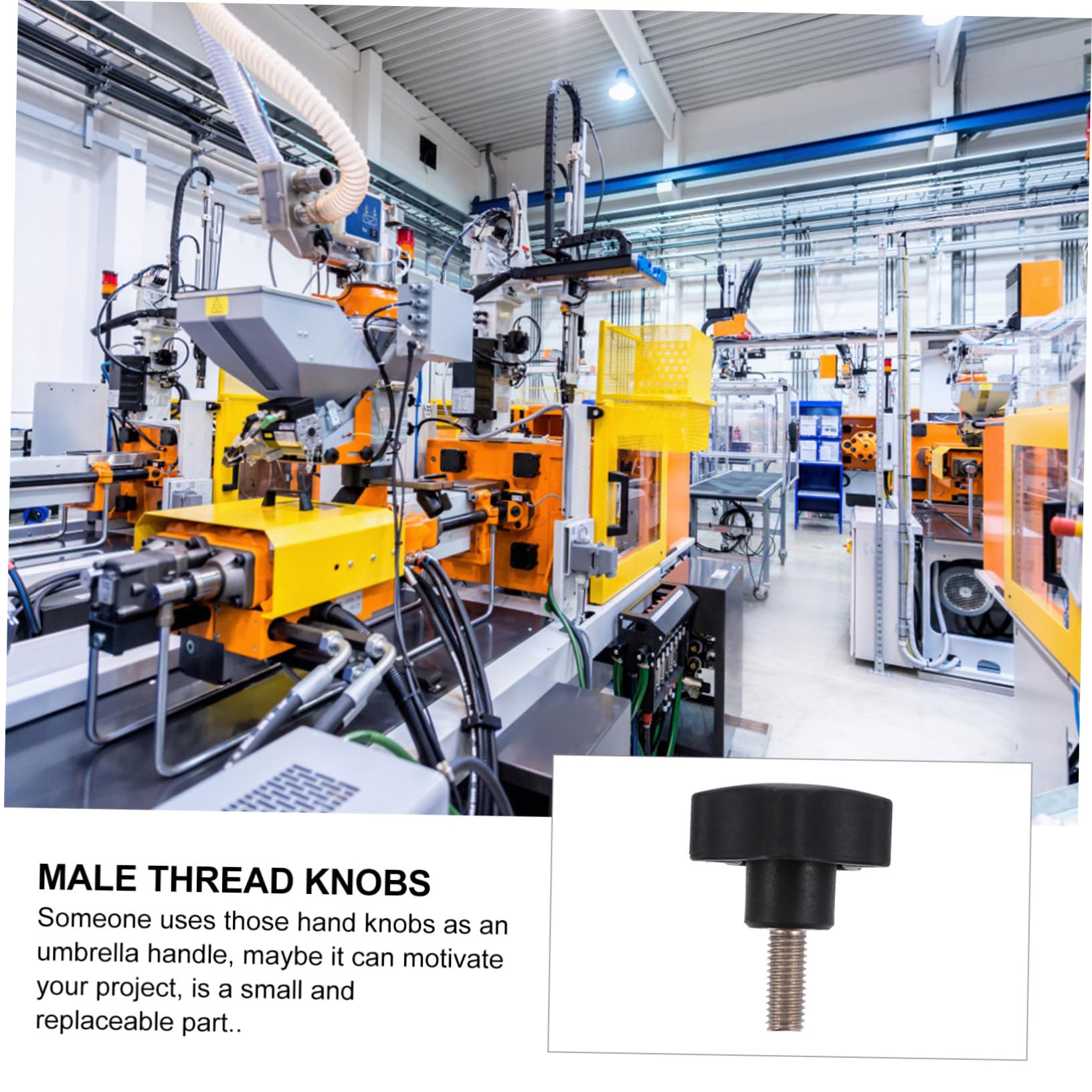 HEALEEP Knob 10 Pack M8x20 Thread Screw Grip Knobs Male Thread Screw for Jigs Fixtures