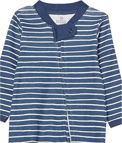 Miniatura 2 de HonestBaby Baby Sleep N' Play - Pijama de algodón orgánico con cremallera frontal y pies