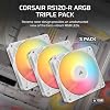 CORSAIR RS120-R ARGB 120mm PWM Ters Yapraklı Fan Üçlü Paket - Beyaz (CO-9050197-WW)