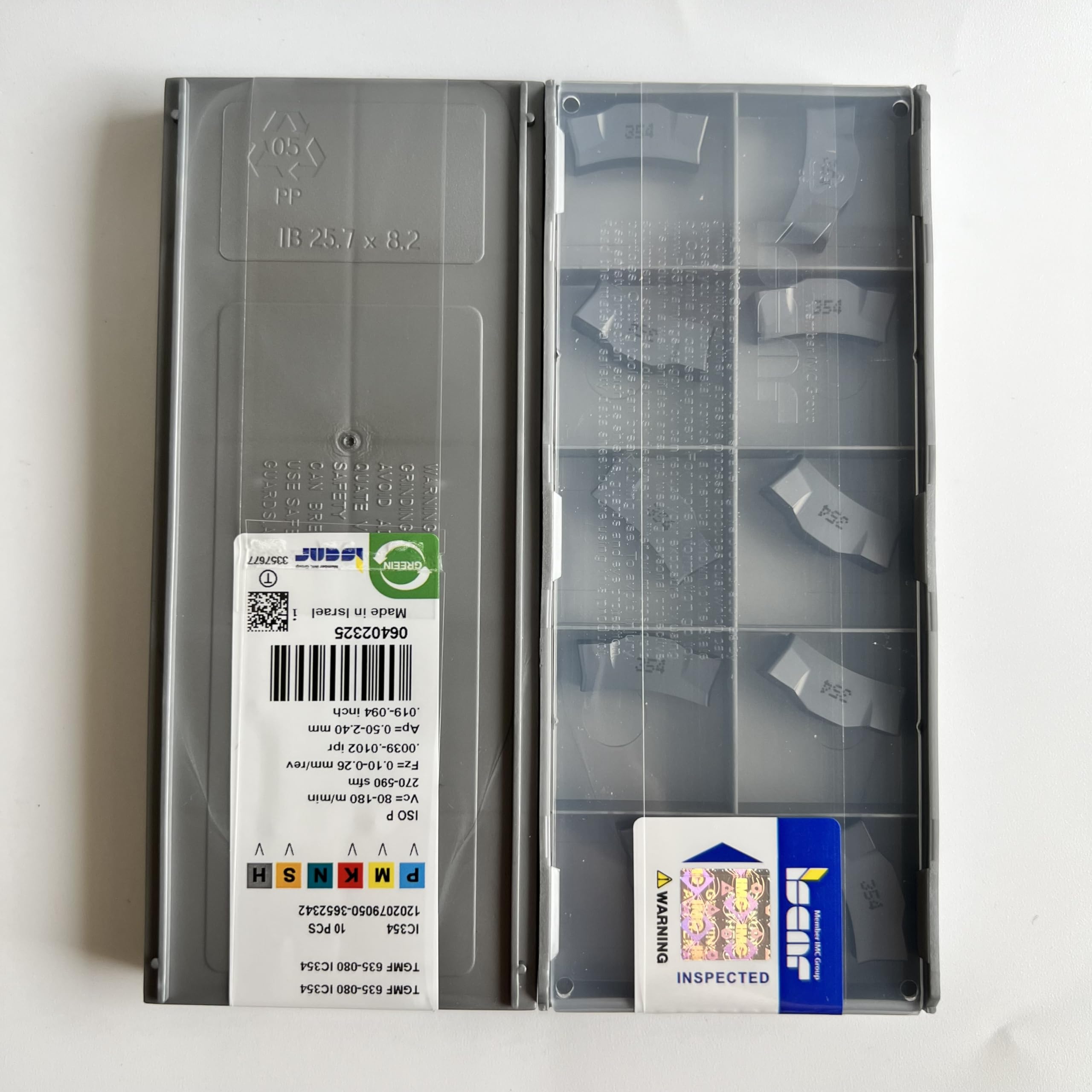 Lames en carbure de tungstène TGMF635-080 IC354 pour éviter l'usure d'usinage