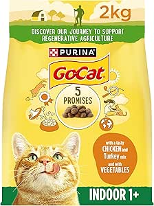 GO-CAT Indoor Chicken Dry Cat Food 2kg, Pack of 4