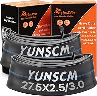 YunSCM 2 camere de aer de 27,5 inchi, valvă Schrader AV 32 mm, ranforsate, pentru biciclete electrice cu lățimea de 2,5 2,6 2,8 3,0 1