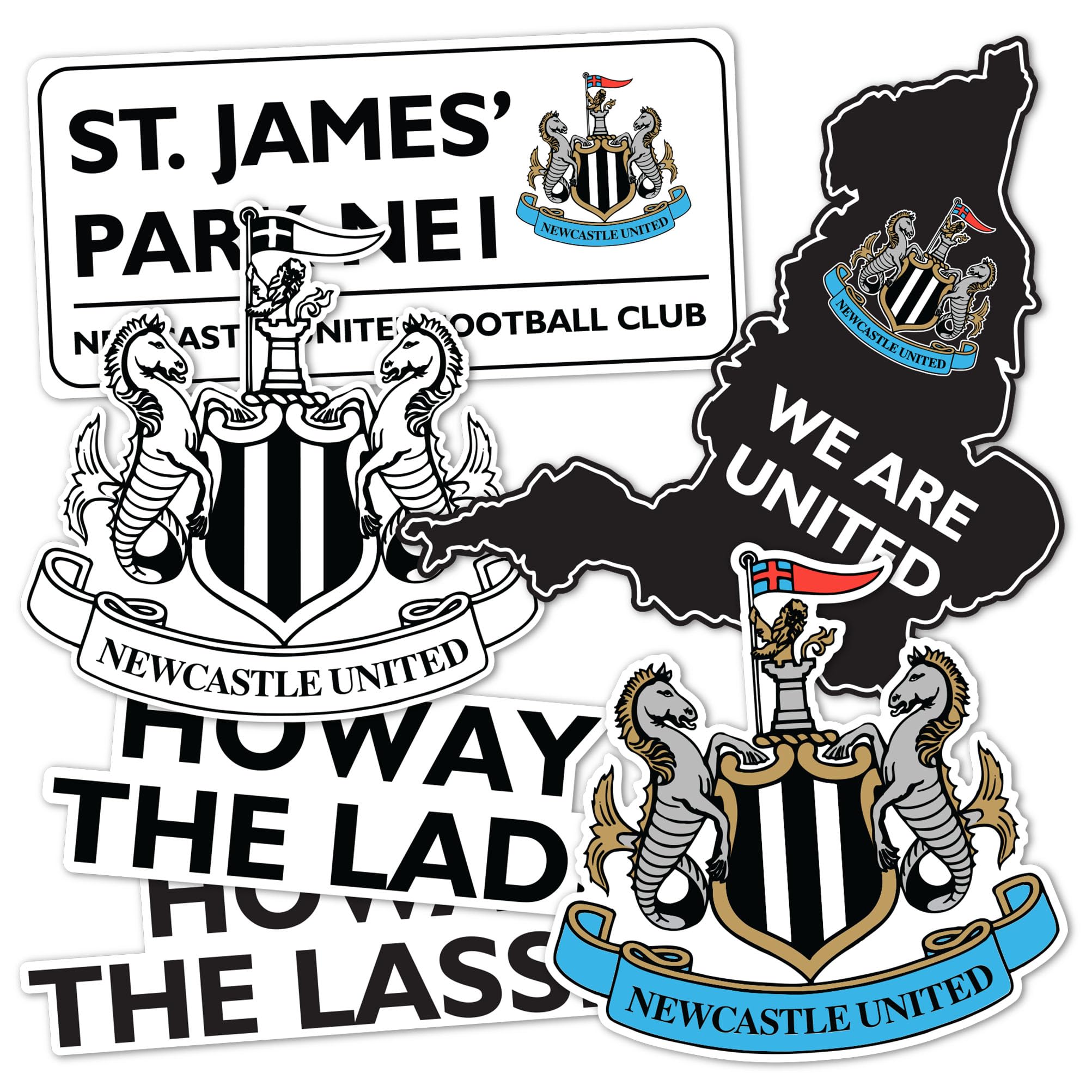 Autocollant en vinyle Newcastle United FC stickers football anglais auto