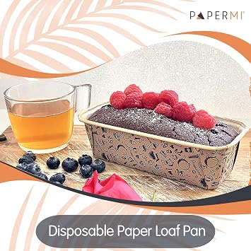 Disposable Cake Pan 24pcs, 6.25 x 2 x 2, 12oz Oven, Microwave & Freezer Safe Nonstick, Eco-Friendly, Cardboard Loaf Pans for Convenient Bake & Serve for Runny, Thick & Dough Batter