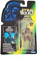 Vista 1 de Kenner Star Wars El poder de la fuerza princesa Leia en Boushh disfraz con tarjeta verde Holo