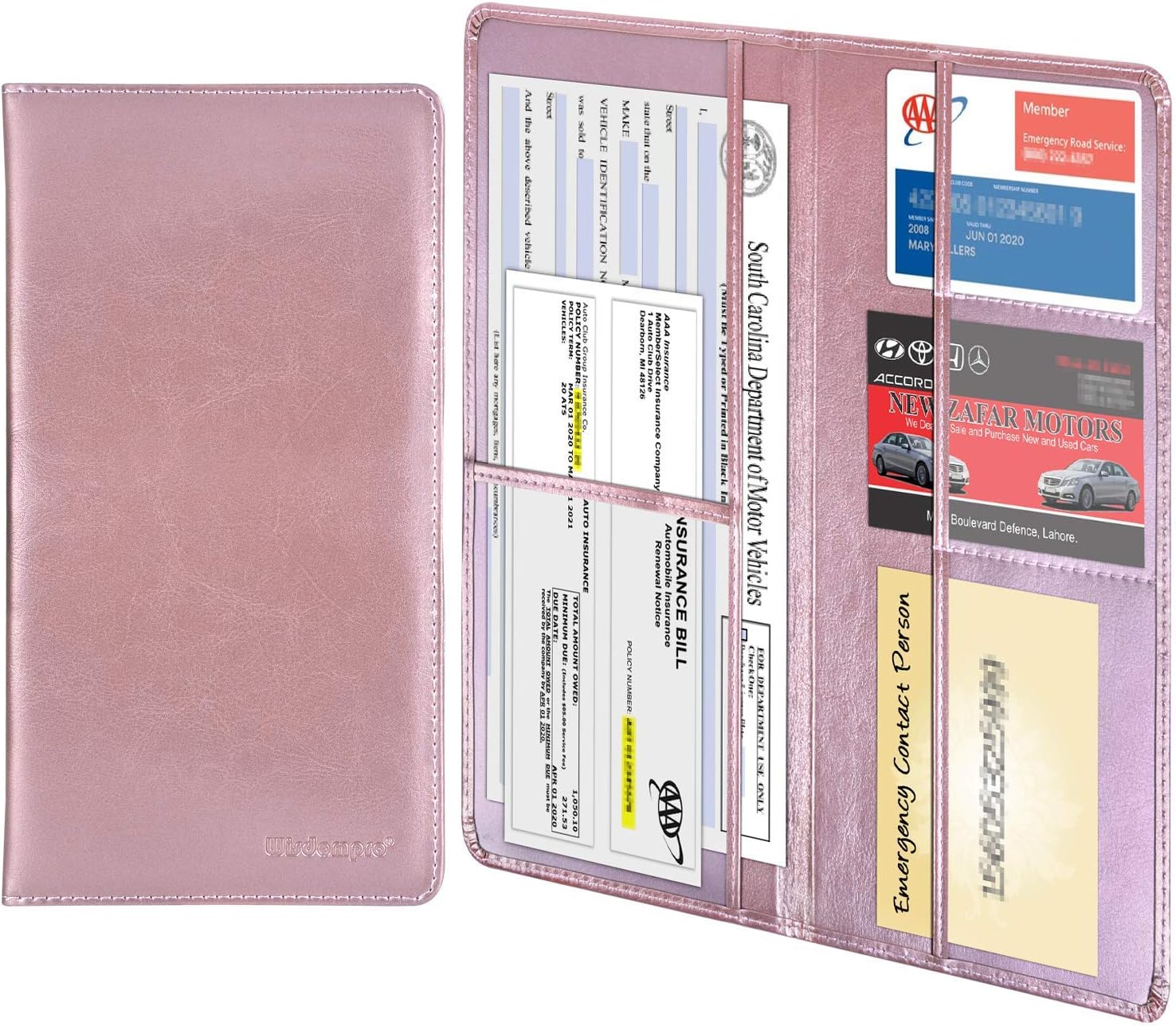 Wisdompro Car Sun Visor Organizer and Auto Registration and Insurance Documents Holder