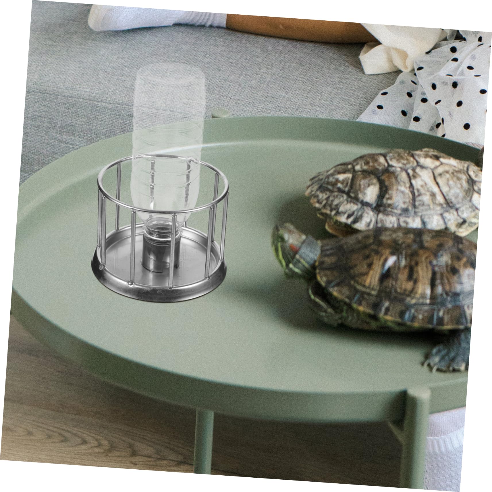 Kisangel 3piezas Mini Alimentador De Agua para Reptiles Inoxidable Cuenco Multifuncional para Tortugas y Terrarios Dispensador De Agua y Plato De Comida para Tortugas De y Reptiles