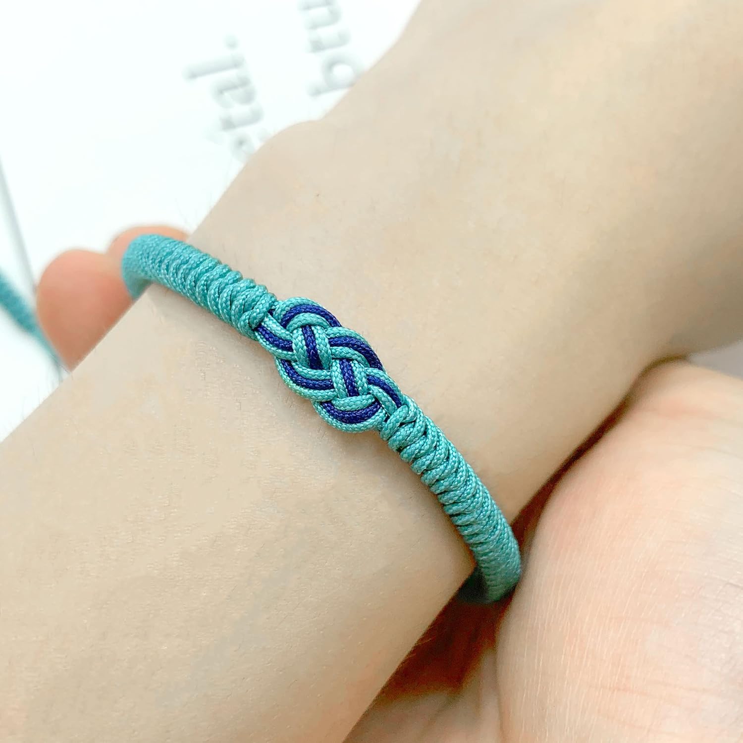 LAMIBEE Infinity Love Multicolor Bracelet for Men Women, Tibetan Lucky Amulet Knot Bracelet, Woven Thread String for Friend and Couple, Peace and Protection - Image 7