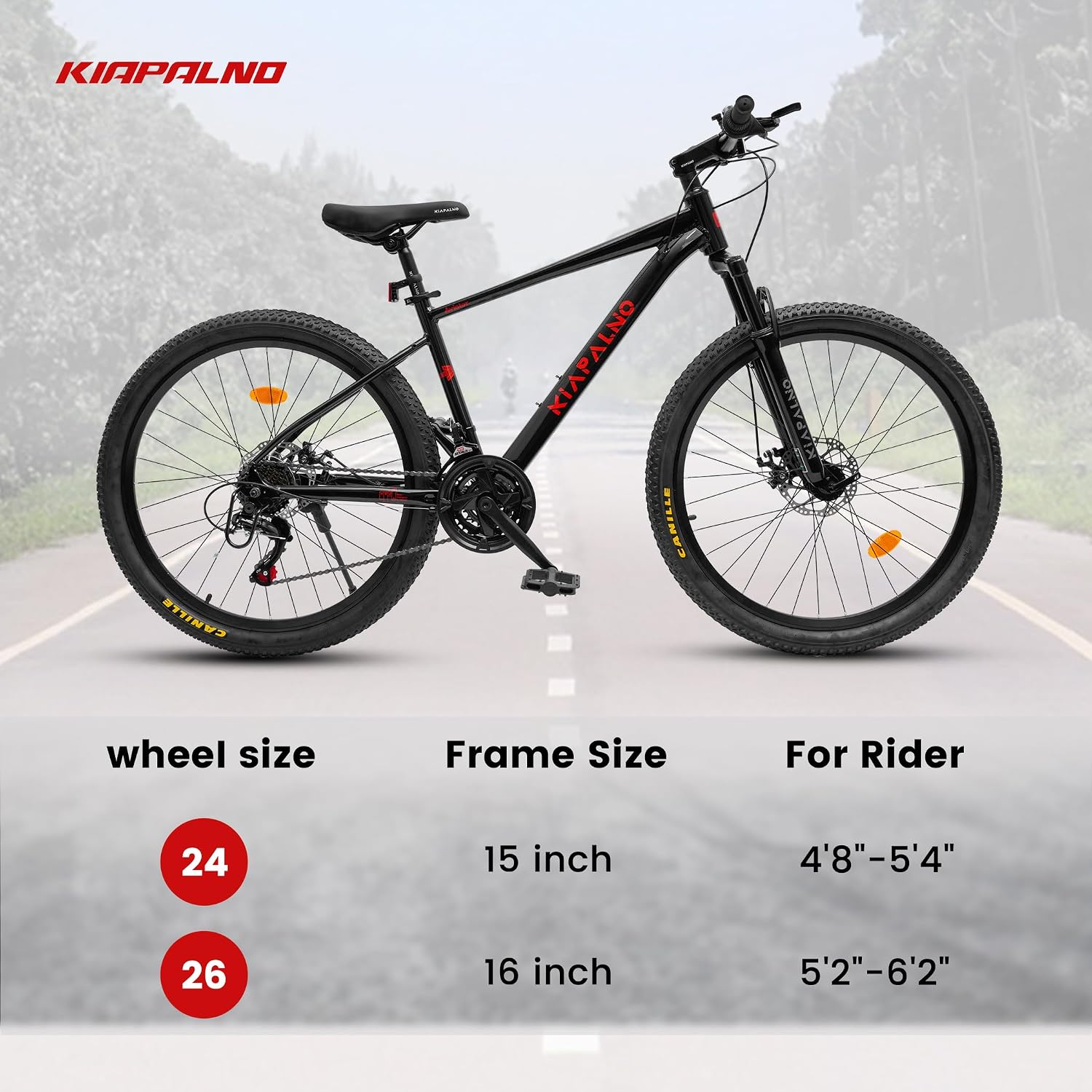 Ecarpat 24 Inch Mountain Bike Front Suspension, 21 Speed Mountain Bicycle with Aluminium Alloy Frame and Dual Disc Brakes, MTB Bike for Kids Boys Teenagers, Quick Release Front Wheel, Black