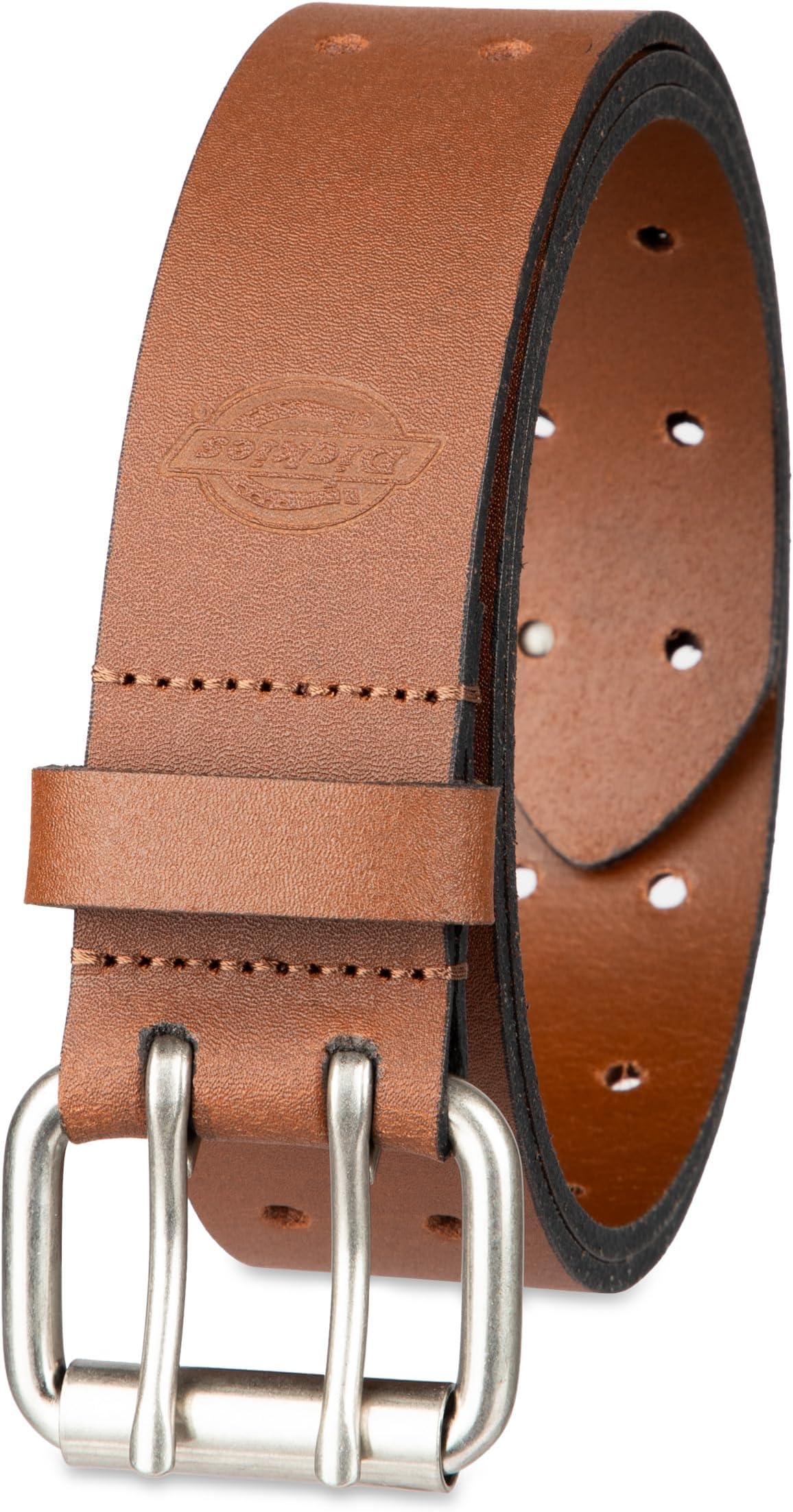 Men's Leather Double Prong Belt, Brown