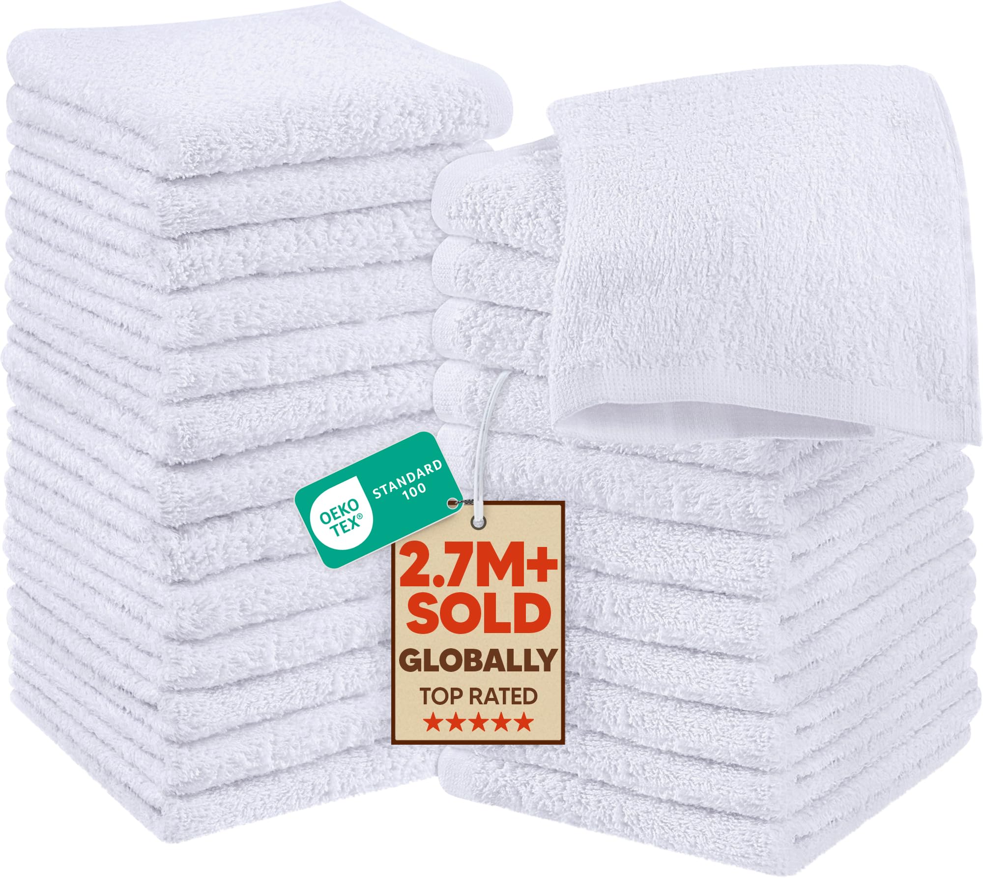 Utopia Towels 24 Pack Cotton Washcloths