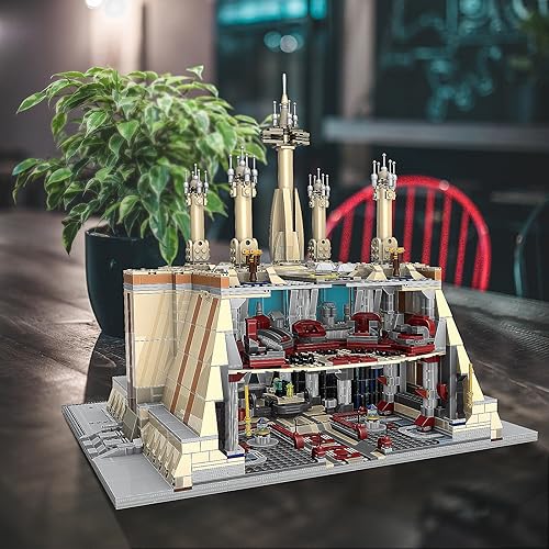 Miniatura 6 de WLOXBKF Jedi-Tempel - Kit de construcción de galaxia para adultos, Imperial Star Destroyer City coleccionable, modelo de palacio imperial para