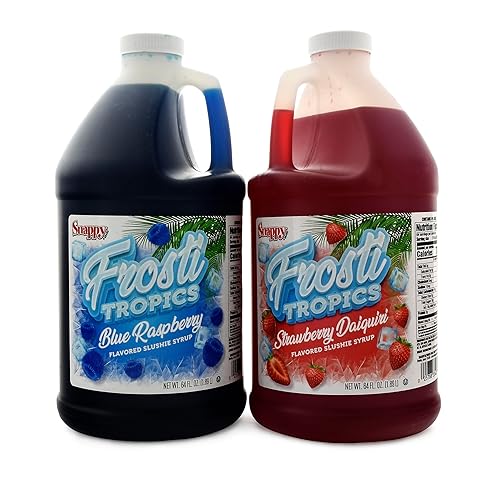 Snappy Frosti Tropics Blue Raspberry and Strawberry Daiquiri Slushie Mix,