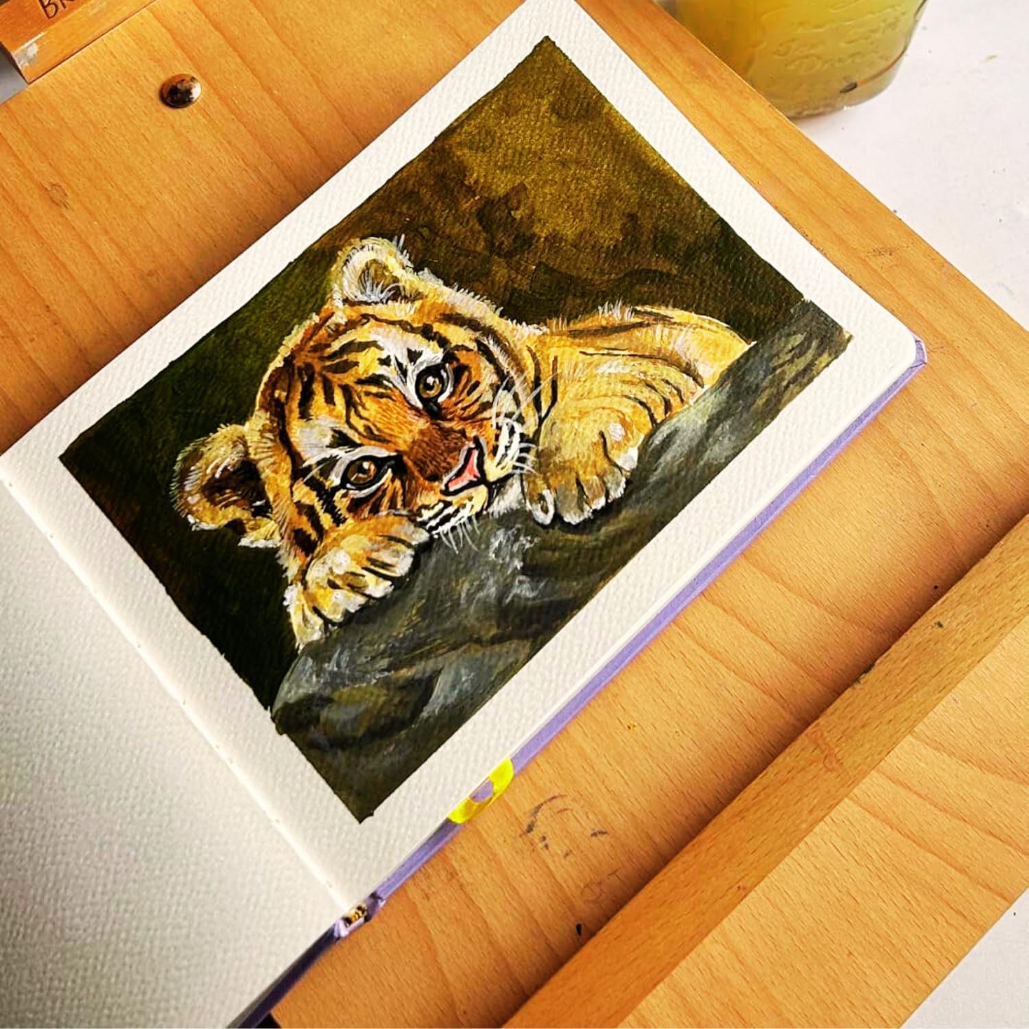 Zen Sangam Express your Mind Akwarelowy dziennik artystyczny, A6, 245 g/m², bawełniany papier tłoczony na zimno, 10,5 x 14,8 cm, krajobraz, 50 stron