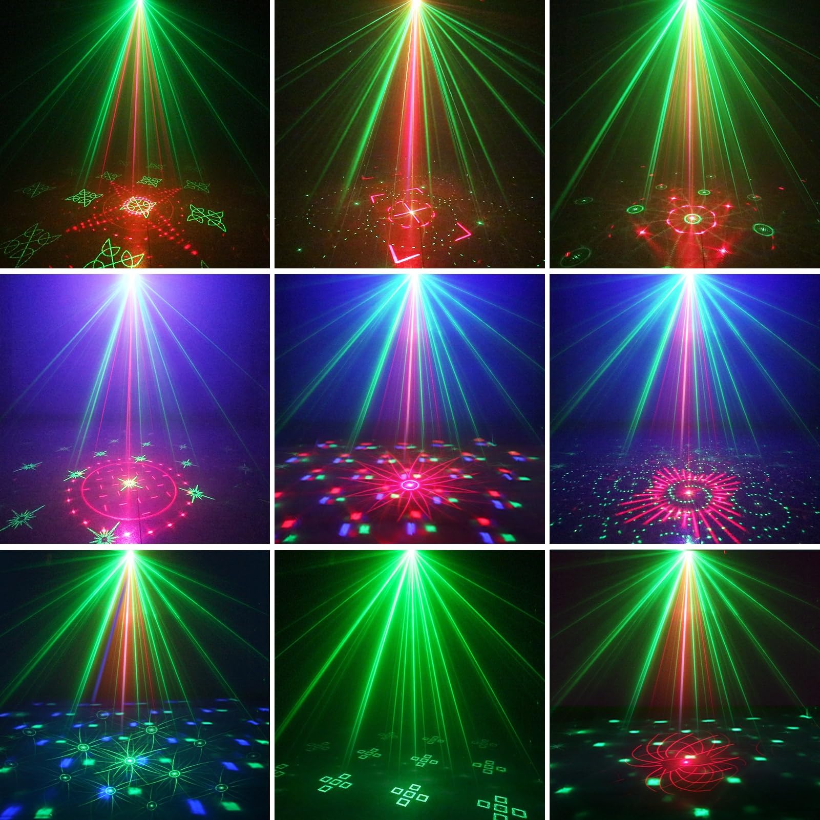 Nigecue 3 in 1 Discolicht Partylicht mit Fernbedienung, Musikgesteuert Disco Licht mit Stroboskop, Sprachsteuert LED DJ Party Lampe Discokugel mit 2M USB Kabel für Halloween Weihnachten Klub Feiertage