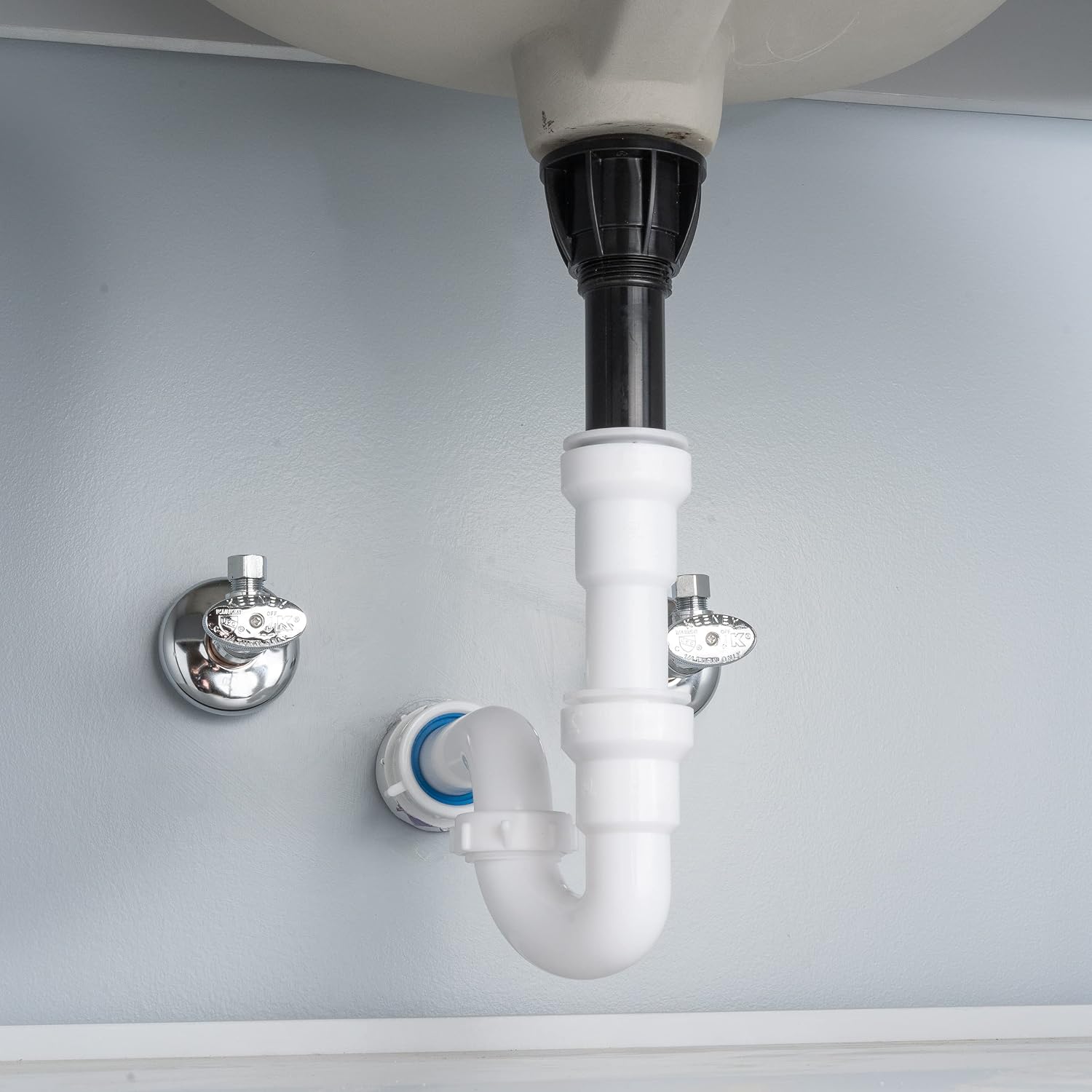 Keeney K820-72BN 1-1/4-in Plastic Push Button Sink Bathroom Drain with Overflow, Brushed Nickel image 4