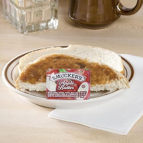 Miniatura 2 de Tazas individuales de mantequilla de manzana de 0.5 onzas  Paquete de 25  Porciones individuales para desayuno, catering, restaurantes, hoteles,