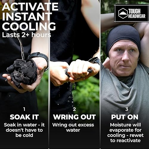 Vista 14 de Forro de casco de refrigeración para hombre, gorra de cráneo de ciclismo, forro de casco de motocicleta Negro