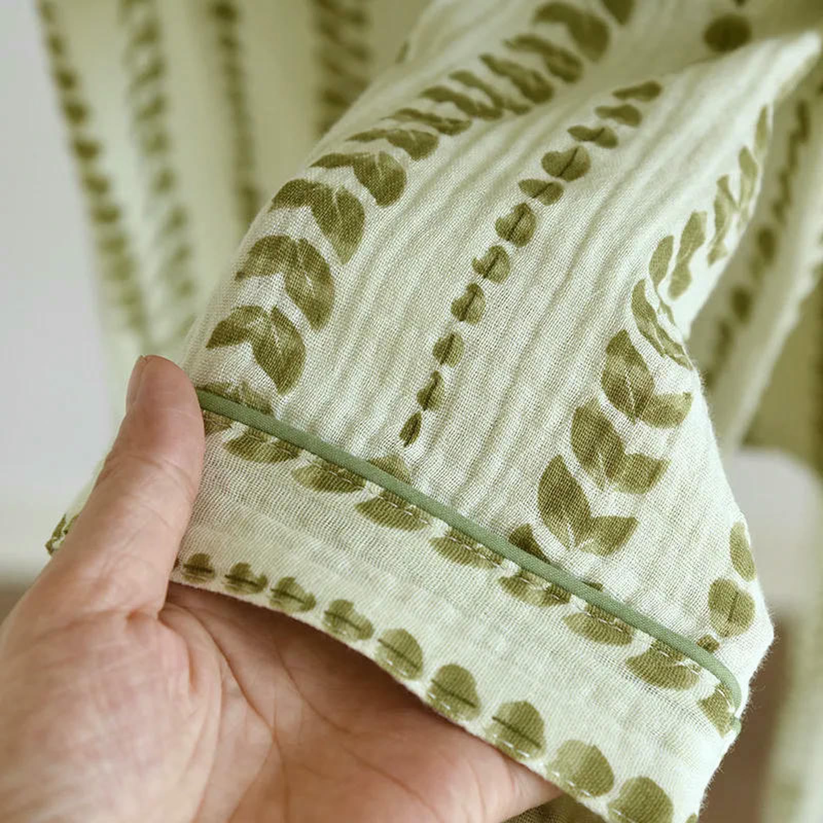 Pigiama Set da Donna Primaverile E Autunnale in crêpe di Cotone, Dolce Carino, Comodo Confortevole Due Pezzi per La Casa A Maniche Lunghe-verde-1xl