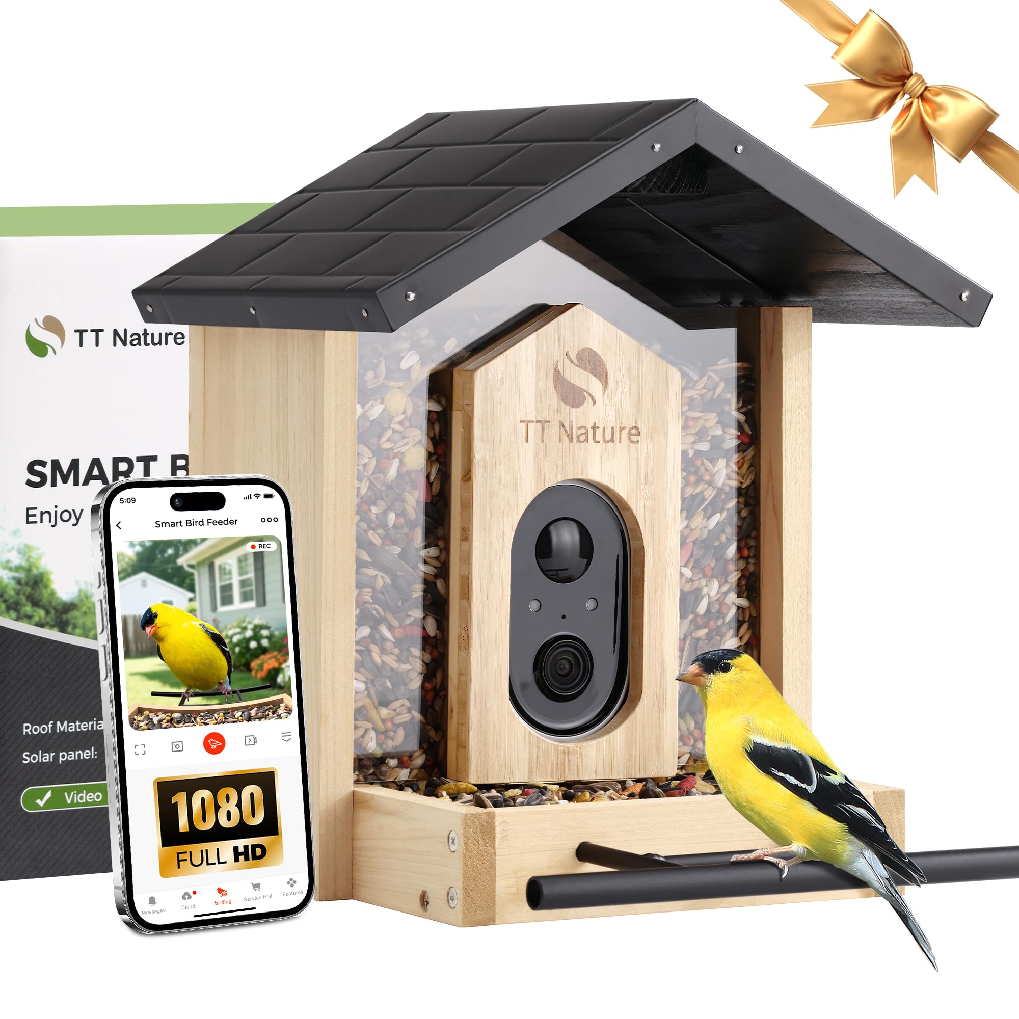 Amazon.com: TT Nature Bird Feeder with Camera, Upgraded Smart Bird