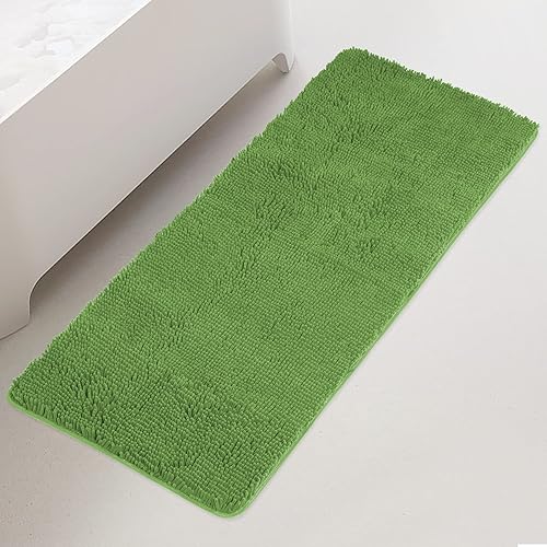 Miniatura 297 de Yeaban Alfombras de baño gris oscuro – Gruesas alfombras de baño de chenilla | Alfombras de baño absorbentes y lavables antideslizantes, alfombras