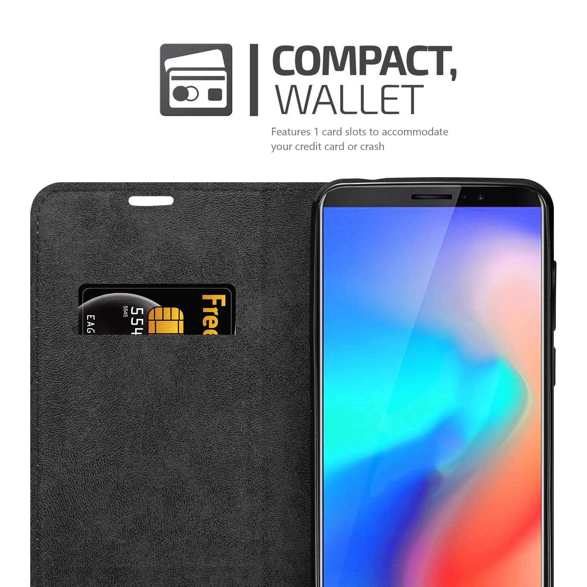 Cadorabo Hülle Für Cubot X19 – Kunstleder Flip Cover Mit Standfunktion & Kartenfächern (Braun)
