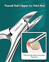 Vista 2 de Juego de manicura de 7 piezas, juegos de pedicura, juegos de cortaúñas, cortador de uñas profesional de acero inoxidable con estuche de viaje