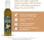 Diamante Italy White Truffle Extra Virgin Olive Oil - White Truffle (Tuber magnatum Pico) Gourmet Oil for Dressing, Seasoning, Marinade & Drizzle - Non GMO & Product from Italy - 250ml