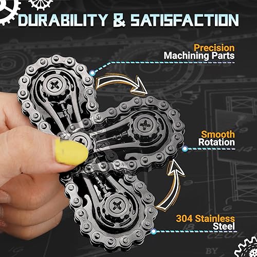 Miniatura 10 de Juguete giratorio de cadena para ansiedad para niños y adultos, juguete de escritorio para aliviar el estrés, recuerdo fresco de fiesta de Halloween