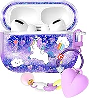 Vista 20 de Funda para Apple para Airpod 2/1 - Funda Kawaii bonita estética femenina femenina para niñas y mujeres, protector líquido con purpurina brillante
