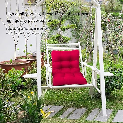 Miniatura 4 de Cojín de mimbre sólido para asiento de patio para interiores y exteriores, almohada reversible, resistente a la intemperie y a la decoloración, 18.9