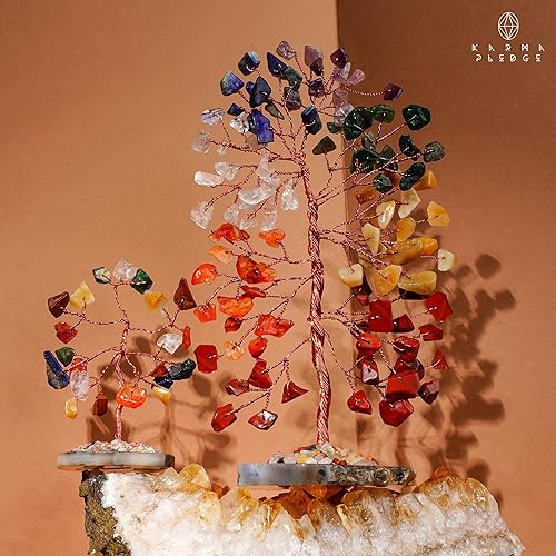 Miniatura 7 de Árbol de cristal para energía positiva con piedras y cristales curativos de los 7 chakras, árboles bonsái Feng Shui para dinero, para decoración y