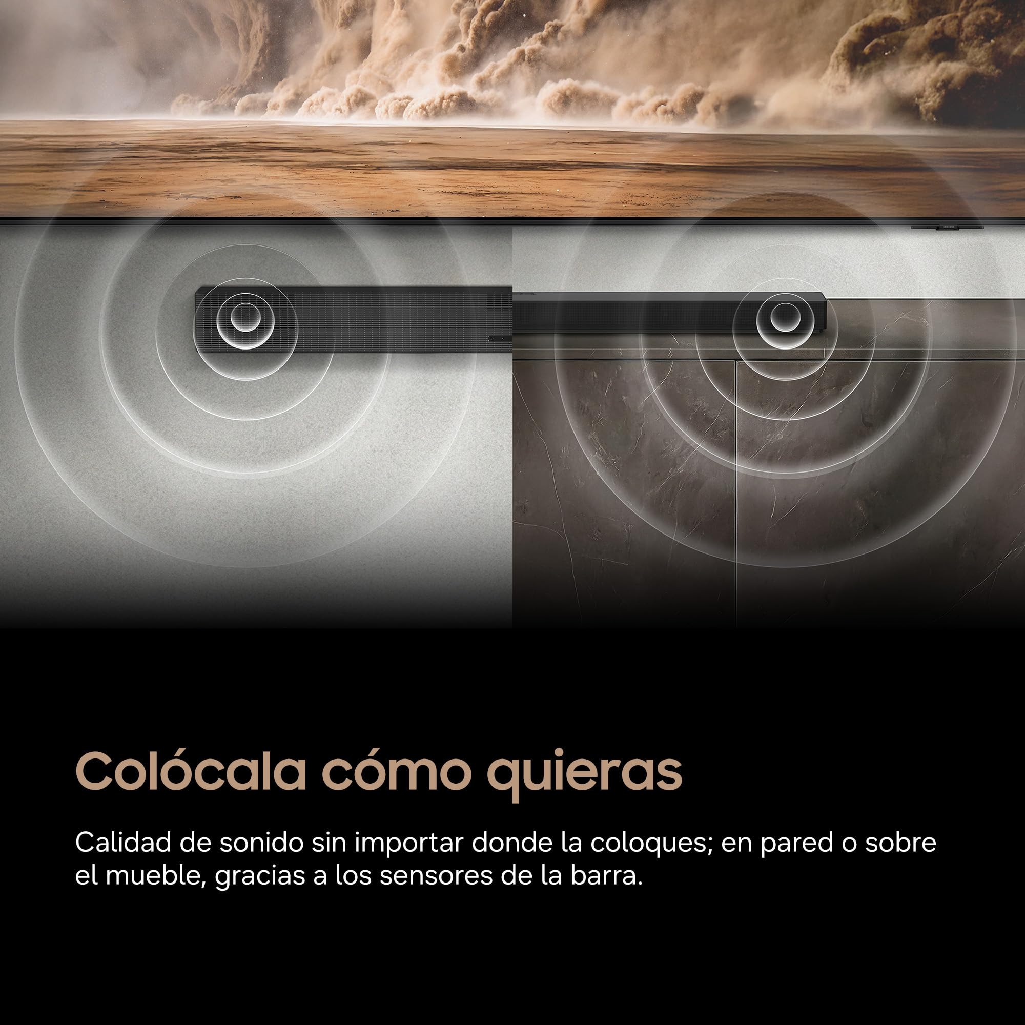 Samsung Barre de Son HW-QS90H/XC -Wireless Dolby Atmos, 7.1.2ch Sound, Q-Symphony, Convertible Fit