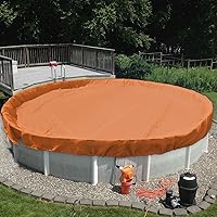 Vista 22 de TANG Cubiertas redondas de 16 pies para piscina de 12 pies para tanque redondo sobre el suelo, cubiertas de piscina de hojas de invierno