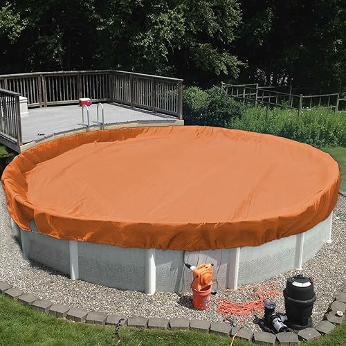 Miniatura 22 de TANG Cubiertas redondas de 16 pies para piscina de 12 pies para tanque redondo sobre el suelo, cubiertas de piscina de hojas de invierno