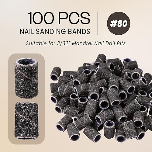 Miniatura 36 de Pana - 100 unidades de bandas para limar las uñas, con mandril color plata u oro