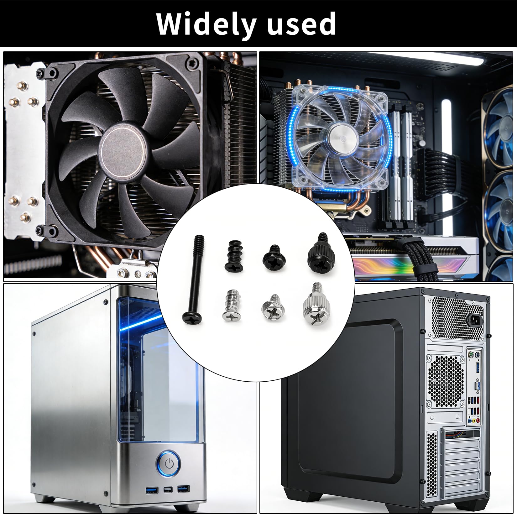 240 PzViti per Computer, Set di Viti per PC, Viti per scheda madre, ventole del case del PC, set di vite a testa zigrinata distanziali per computer, componenti e accessori