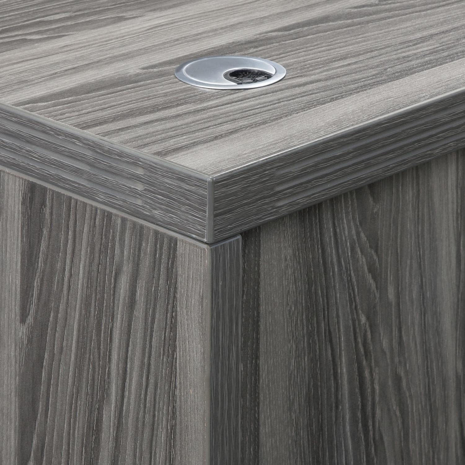 Safco ARD7236LGS Aberdeen 72"W x 36"D Straight Front Rectangle Desk, Gray Steel Tf