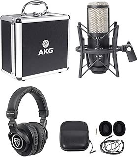 AKG P420 Studio Condenser Recording Podcasting Microphone Mic+Case+Headphones - coolthings.us