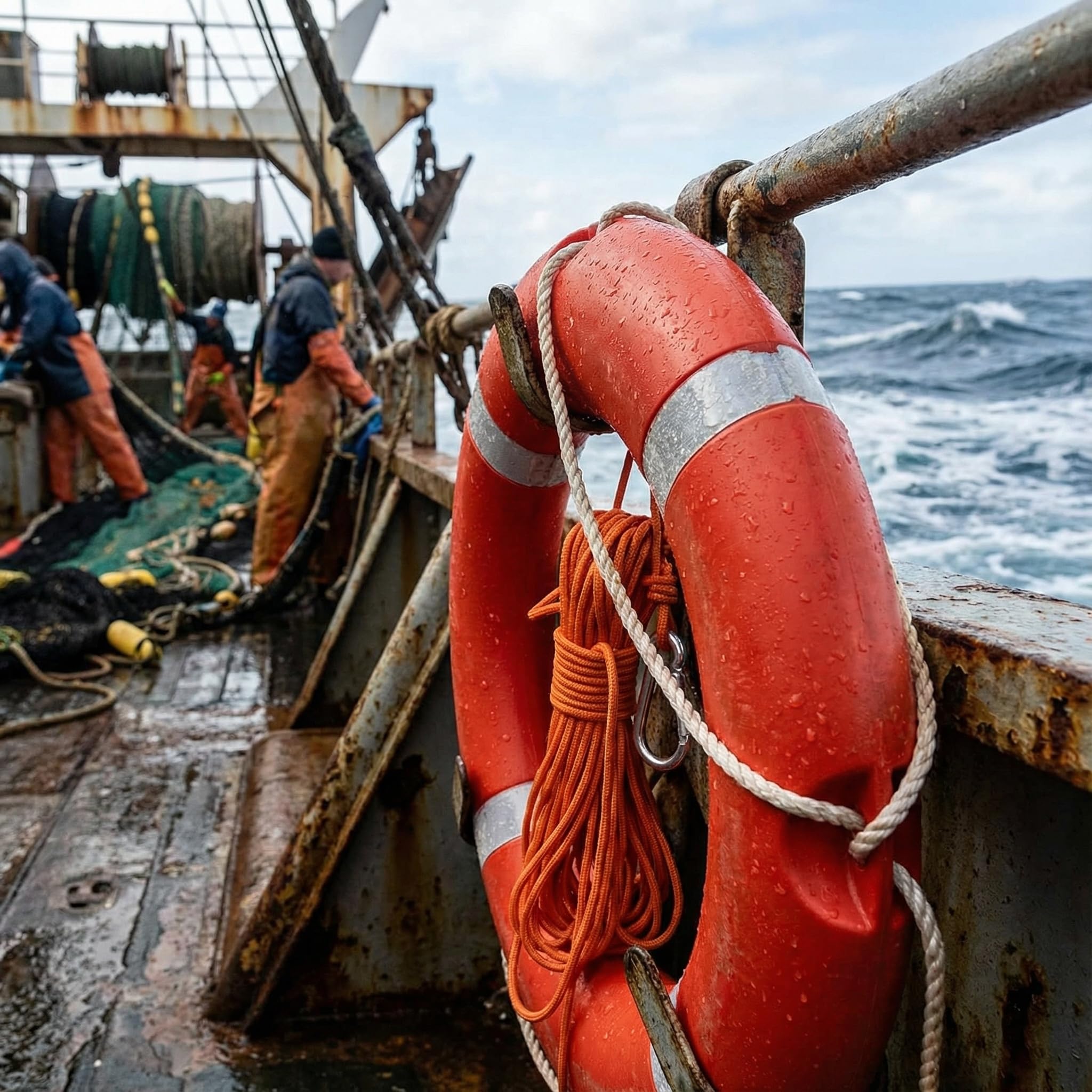 Aro Salvavidas de Barco de 72 CM con Cuerda de aro Salvavidas Flotante de Agua 30 M, 2,5 KG estándar Internacional Profesional al Aire Libre Anillo Salvavidas