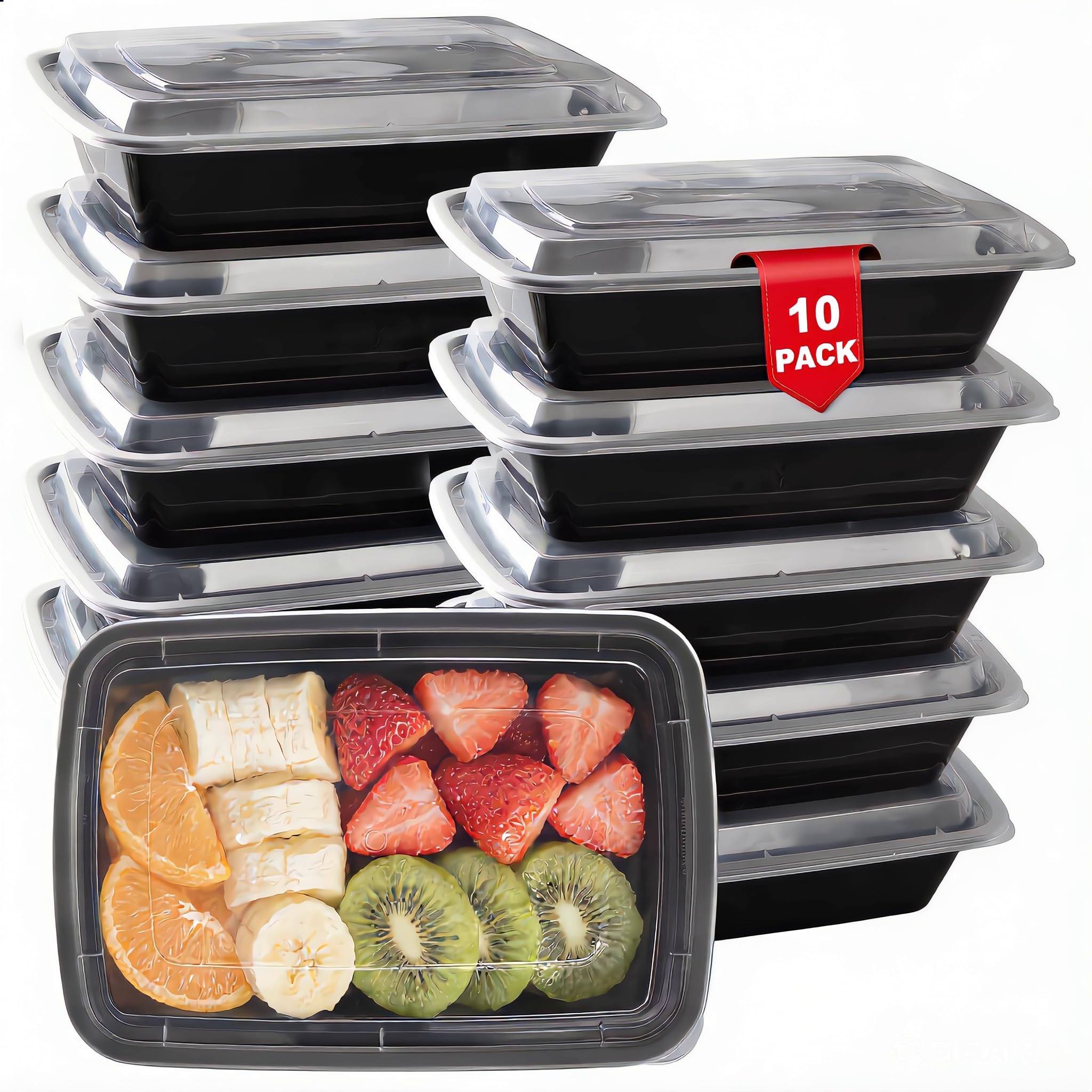 tropipak Meal Prep Containers, Food Containers with Lids, 28 oz, 10 Pack