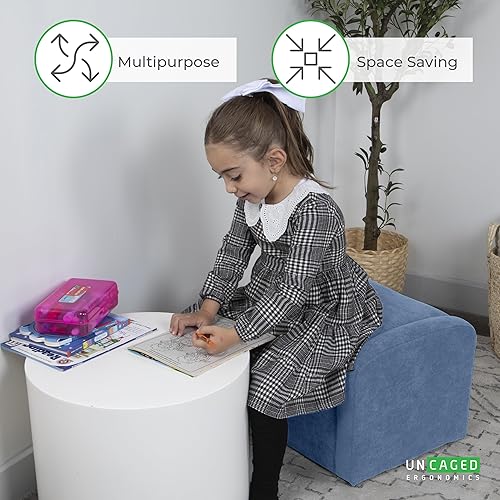 Miniatura 6 de Stash - Sofá para niños, tumbona para niños pequeños con almacenamiento, sillas plegables para niños o adultos de hasta 200 libras, mini otomano