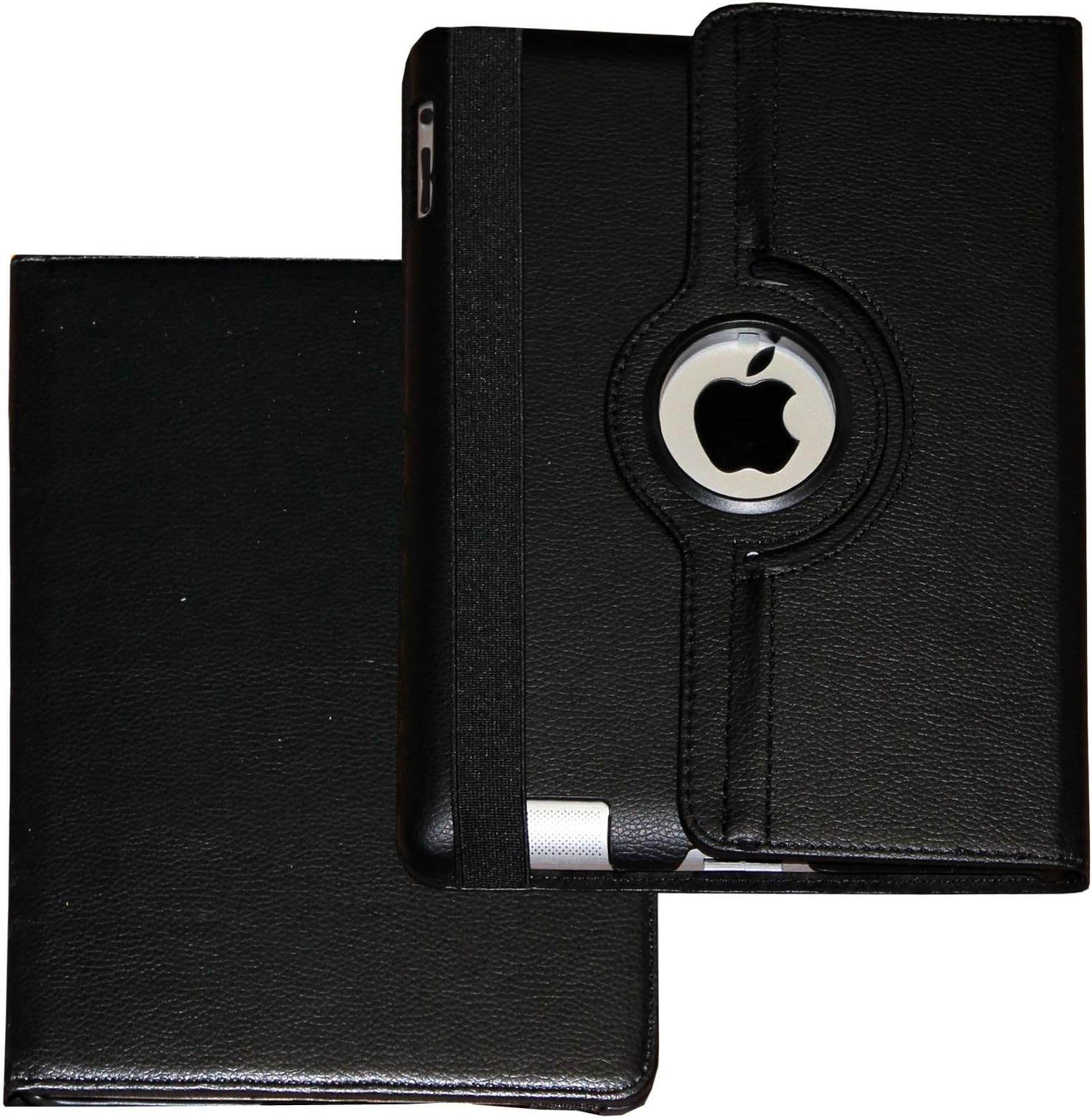 iPad Mini 1/Mini 2 /Mini 3 Case, Lingsor 360 Degree Rotating Stand Magnetic Smart Cover with Auto Sleep Wake for iPad Mini 1/2/3 A1432 A1454 A1455 A1489 A1490 A1491 A1599 A1600 A1601, Black