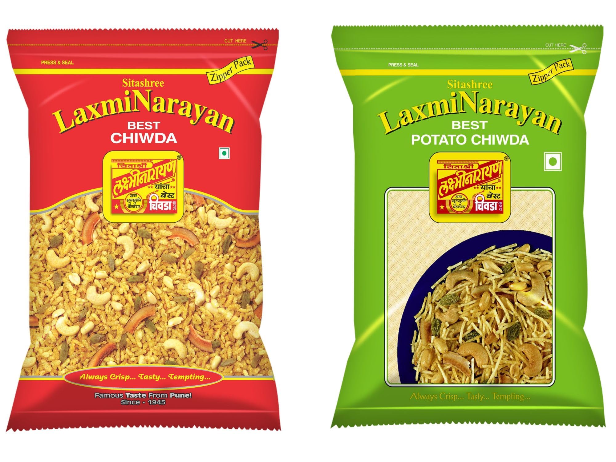 Sitashree Laxminarayan Chiwda - Pack of 2 (1 Poha Chiwda 500g + 1 Potato Chiwda 500g) (B0BQGD6J91) Amazon Price History, Amazon Price Tracker