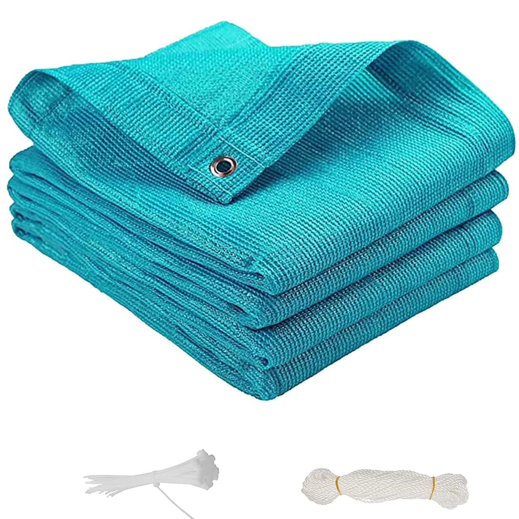 Filet d'ombrage respirant bleu 145x750cm en toile HDPE pour filtrer le vent et le soleil