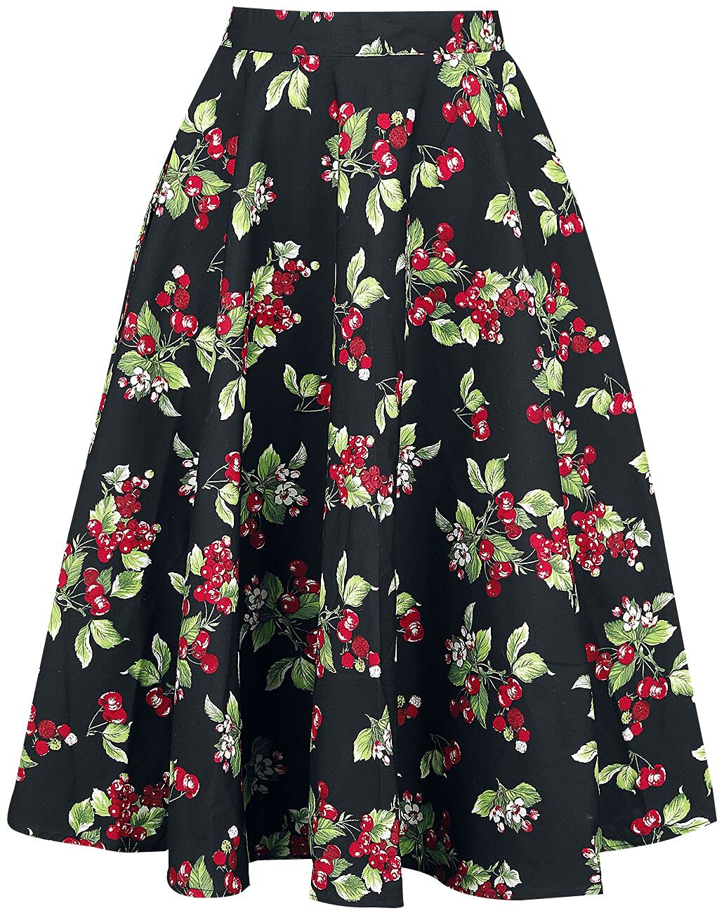 Hell Bunny Black Cherie 50'S Skirt